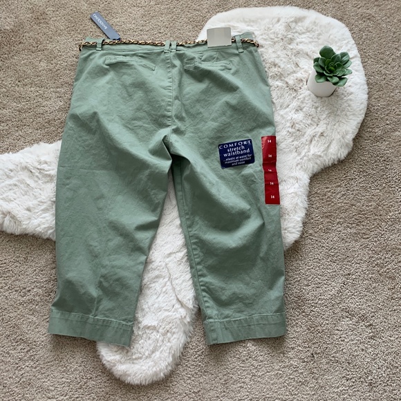 Nwt Bandolino Maureen Green Capri Pants 